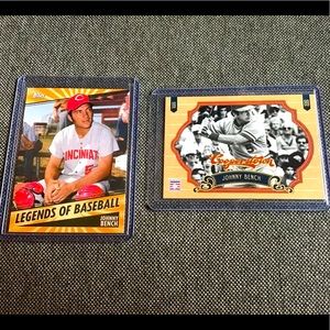 Johnny Bench 2012 Panini Cooperstown Collection & Topps Legends of Baseball-HOF
